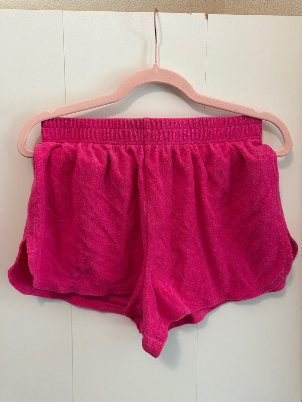 No Boundaries Hot Pink Terry Lounge Shorts